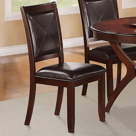 Casual Side Chair with Upholstered Back and Seat